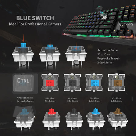 Redragon K570 PARTRYUSA RGB Backlit Mechanical Gaming Keyboard