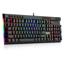 Redragon K580-PRO RGB Backlit Mechanical Gaming Keyboard 104 Keys Anti-ghosting with Macro Keys & Dedicated Media Controls, Onboard Macro Recording (Optical Blue Switches)