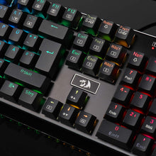 Redragon K556-DE Mechanische Gaming Tastatur, QWERTZ, Braune Schalter, Taktil & Klick Keyboard, 18 Mode RGB Beleucht, Voll Programmierbar, Ganzmetallpaneel, Ergonomische Tastatur, Schwarz