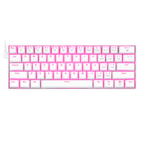 Redragon K630W Gaming Mechanical Keyboard, Pink LED Backlit