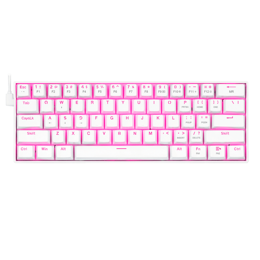 Redragon K630W Gaming Mechanical Keyboard, Pink LED Backlit