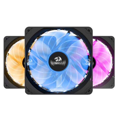 Redragon GC-F006 Computer Case 120mm PC Cooling Fan, RGB LED Quiet High Airflow Adjustable Color LED Fan, CPU Cooler and Radiators (3 Packs)