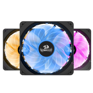 Redragon GC-F006 Computer Case 120mm PC Cooling Fan, RGB LED Quiet High Airflow Adjustable Color LED Fan, CPU Cooler and Radiators (3 Packs)