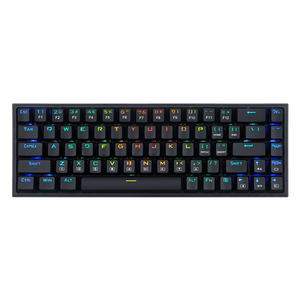 Redragon K631 Castor 65% Wired RGB Gaming Keyboard, 68 Keys Hot-Swappable Compact Mechanical Keyboard w/100% Hot-Swap Socket, Free-Mod Plate Mounted PCB & Dedicated Arrow Keys, Quiet Red Linear Switch