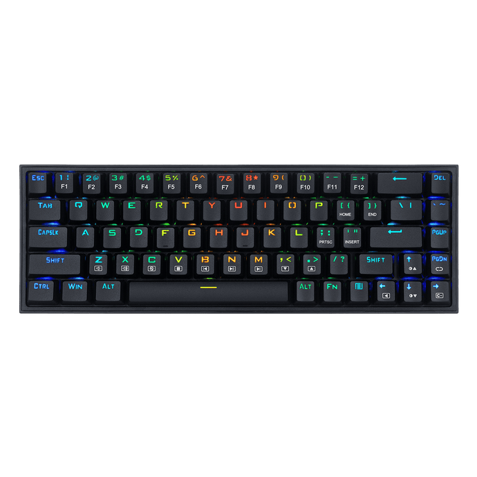 Redragon K631 Castor 65% Wired RGB Gaming Keyboard, 68 Keys Hot-Swappable Compact Mechanical Keyboard w/100% Hot-Swap Socket, Free-Mod Plate Mounted PCB & Dedicated Arrow Keys, Quiet Red Linear Switch