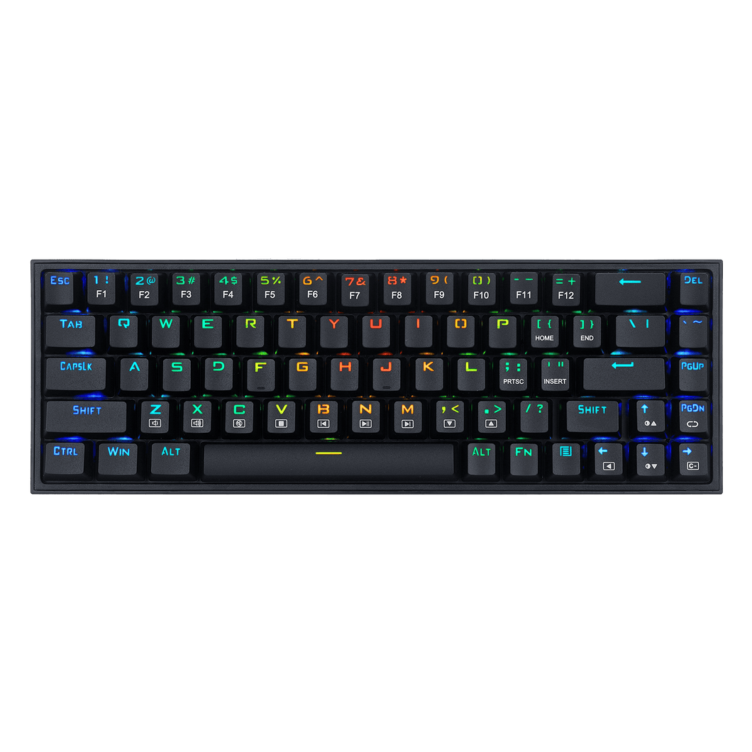 Redragon K631 Castor 65% Wired RGB Gaming Keyboard, 68 Keys Hot-Swappable Compact Mechanical Keyboard w/100% Hot-Swap Socket, Free-Mod Plate Mounted PCB & Dedicated Arrow Keys, Quiet Red Linear Switch