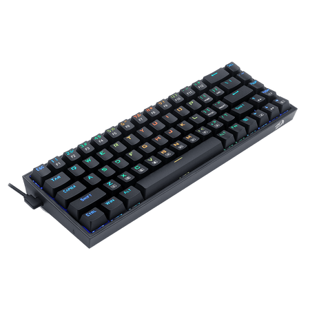 Redragon K631 Castor 65% Wired RGB Gaming Keyboard, 68 Keys Hot-Swappable Compact Mechanical Keyboard w/100% Hot-Swap Socket, Free-Mod Plate Mounted PCB & Dedicated Arrow Keys, Quiet Red Linear Switch
