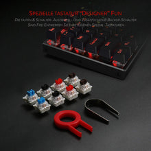 Redragon K556-DE Mechanische Gaming Tastatur, QWERTZ, Braune Schalter, Taktil & Klick Keyboard, 18 Mode RGB Beleucht, Voll Programmierbar, Ganzmetallpaneel, Ergonomische Tastatur, Schwarz