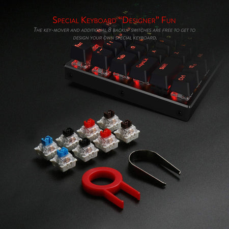 Redragon K556 RGB LED Backlit Wired Mechanical Gaming Keyboard, Aluminum Base, 104 Standard Keys