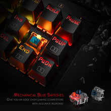 Redragon K561 VISNU Mechanical Gaming Keyboard, Anti-ghosting 87 Keys, RGB Backlit, Wired Compact Keyboard with Clicky Blue Switches for Laptop, Windows, PC Games