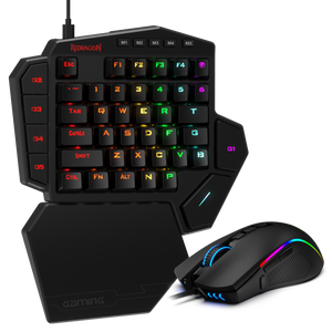 Redragon K585-BA One-Handed RGB Gaming Keyboard and M721-Pro RGB Mouse Combo