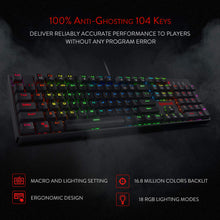 Redragon K582-BA USB QWERTY Mechanische Gaming Tastatur & M711 Cobra Gaming Maus Combo, 10.000 DPI, 7 Programmierbare Tasten, RGB Beleuchtete Tastatur, Schwarz