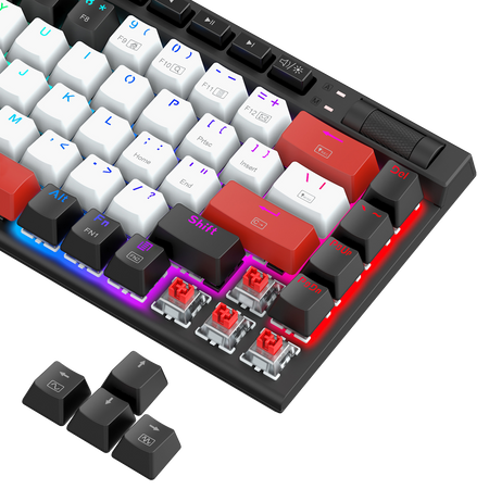 Redragon Magic-wand Mini  K635WBR-RGB-PRO BT5.0/3.0/2.4G/Type C wired 3 modes Mechanical Gaming Keyboard