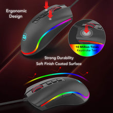 Redragon M711 COBRA Gaming Mouse with 16.8 Million RGB Color Backlit, 10,000 DPI Adjustable, Comfortable Grip, 7 Programmable Buttons