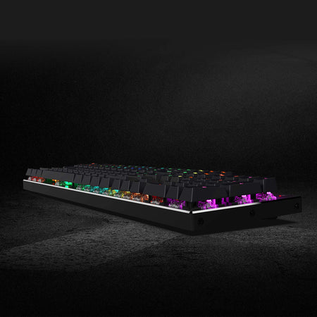 Redragon K556 RGB LED Backlit Wired Mechanical Gaming Keyboard, Aluminum Base, 104 Standard Keys