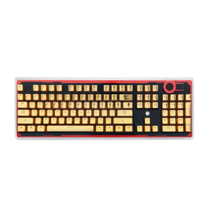 Redragon A101G 104 ABS Double Shot Injection Backlit Metallic Electroplated Gold Color Keycaps for Mechanical Switch Keyboards with Key Puller