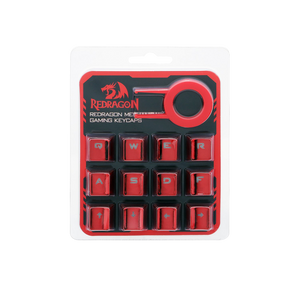 Redragon ABS Double Shot Injection Backlit Keycaps for Mechanical Switch Keyboards with Key Puller (Electroplated Red)