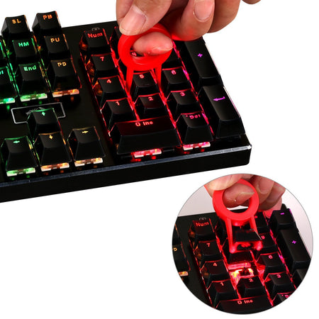 Redragon ABS Double Shot Injection Backlit Keycaps for Mechanical Switch Keyboards with Key Puller (Crystal Black)