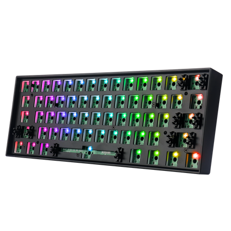 Redragon BBK530 Barebone DIY RGB Mechanical Keyboard, Bluetooth/2.4Ghz/Wired Tri-Mode Gaming Keyboard