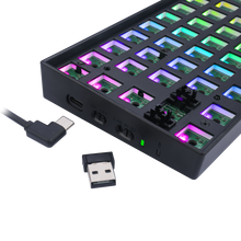 Redragon BBK530 Barebone DIY RGB Mechanical Keyboard, Bluetooth/2.4Ghz/Wired Tri-Mode Gaming Keyboard