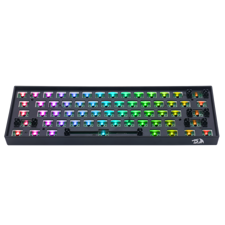 Redragon BBK530 Barebone DIY RGB Mechanical Keyboard, Bluetooth/2.4Ghz/Wired Tri-Mode Gaming Keyboard