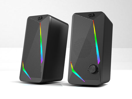 Redragon GS510 Waltz Gaming Speaker 2.0 Channel PC Computer Stereo Speaker with 4 Colorful LED Backlight Modes