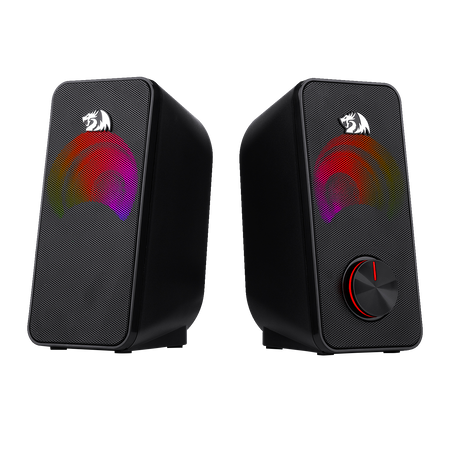 Redragon GS500 Stentor PC Gaming Speaker, 2.0 Channel Stereo Desktop Computer Speaker with Red Backlight