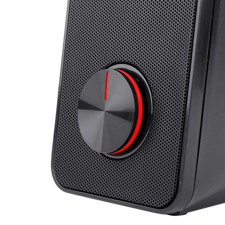 Redragon GS500 Stentor PC Gaming Speaker, 2.0 Channel Stereo Desktop Computer Speaker with Red Backlight