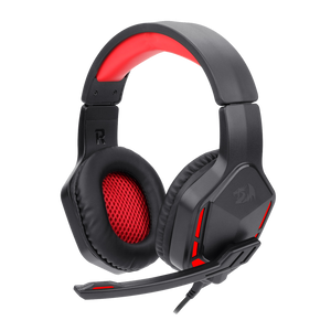 Redragon H220 THEMIS Wired Gaming Headset, Stereo Surround-Sound, Noise Cancelling Over-Ear Headphones with Mic, Volume Control, Red LED Light, Compatible with PC, PS4/3, Xbox One and Nintendo Switch