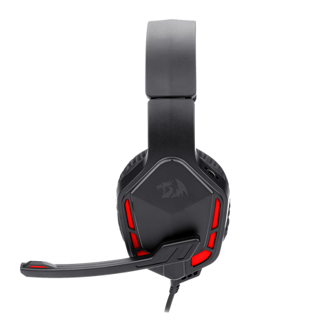 Redragon H220 THEMIS Wired Gaming Headset, Stereo Surround-Sound, Noise Cancelling Over-Ear Headphones with Mic, Volume Control, Red LED Light, Compatible with PC, PS4/3, Xbox One and Nintendo Switch