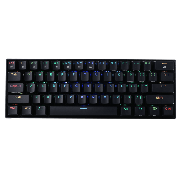 Redragon K530 PRO Draconic 60% Compact RGB Wireless Mechanical Keyboard, 61 Keys Tenkeyless Designed 5.0 Bluetooth Gaming Keyboard  and 16.8 Million RGB Lighting for PC, Tablet, Cell Phone