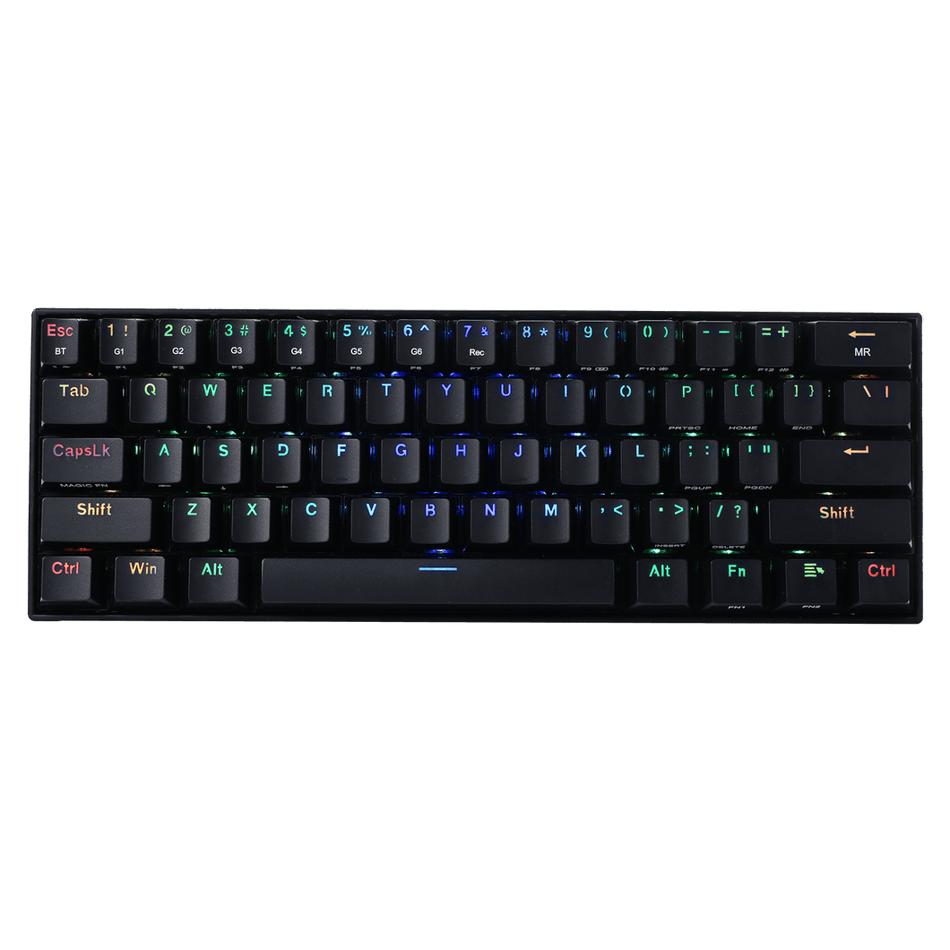 Redragon K530 PRO Draconic 60% Compact RGB Wireless Mechanical Keyboard, 61 Keys Tenkeyless Designed 5.0 Bluetooth Gaming Keyboard  and 16.8 Million RGB Lighting for PC, Tablet, Cell Phone