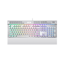 Redragon K550 RGB Gaming Keyboard, 104 Keys + 12 Macro G Keys Wired Mechanical Keyboard w/Aluminum Top Plate, Custom Clicky Purple Switch, Extra USB Port & Wrist Rest