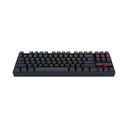 Redragon K552 KUMARA 87 Key LED RGB Backlit Mechanical Computer illuminated Keyboard with Blue Switches for PC Gaming Compact ABS-Metal Design