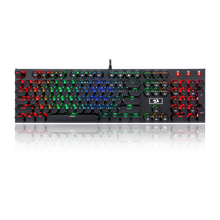 Redragon K556-RK RGB LED Backlit Mechanical Gaming Keyboard with Brown Switches,104 Anti-ghosting Standard Keys Retro Vintage USB Typewriter Inspired English US Layout