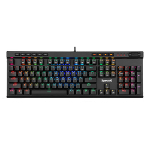 Redragon K580 VATA RGB LED Backlit Mechanical Gaming Keyboard 104 Keys Anti-ghosting with Macro Keys & Dedicated Media Controls, Onboard Macro Recording (Blue Switches)