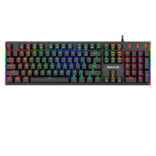 Redragon K591 Parvati RGB Backlit Low Profile Wired Mechanical Gaming Keyboard, Extra-Thin & Light, 104 Keys Anti-ghosting, Linear & Quiet Red Switch