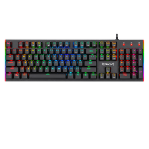 Redragon K591 Parvati RGB Backlit Low Profile Wired Mechanical Gaming Keyboard, Extra-Thin & Light, 104 Keys Anti-ghosting, Linear & Quiet Red Switch