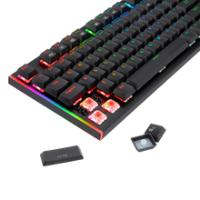 Redragon K591 Parvati RGB Backlit Low Profile Wired Mechanical Gaming Keyboard, Extra-Thin & Light, 104 Keys Anti-ghosting, Linear & Quiet Red Switch
