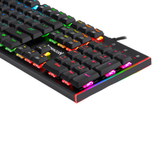 Redragon K591 Parvati RGB Backlit Low Profile Wired Mechanical Gaming Keyboard, Extra-Thin & Light, 104 Keys Anti-ghosting, Linear & Quiet Red Switch