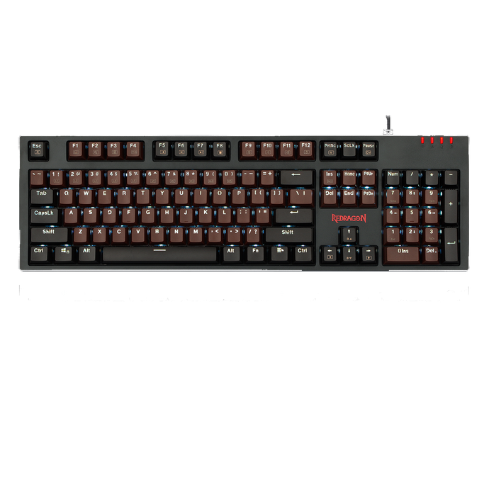 Redragon K592 Mechanical Gaming Wired Keyboard with Ultra-Fast V-Optical Blue Switches, White Backlit