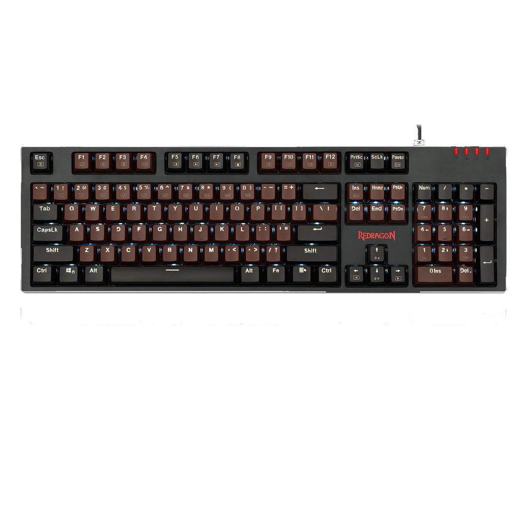 Redragon K592 Mechanical Gaming Wired Keyboard with Ultra-Fast V-Optical Blue Switches, White Backlit