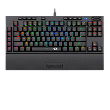 Redragon K596 VISHNU 2.4G Wireless/Wired RGB Mechanical Gaming Keyboard, 87 Keys TKL Compact Keyboard with 2400 mAh Battery, 10 Onboard Macro Keys &  Wrist Rest, 10H Play Time, Red Switches