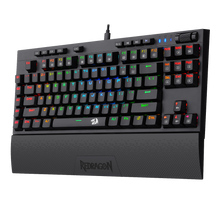 Redragon K596 VISHNU 3 Modes RGB Mechanical Gaming Keyboard, 87 Keys TKL Compact Keyboard with 2400 mAh Battery, 10 Onboard Macro Keys &  Wrist Rest, 10H Play Time, Red Switches