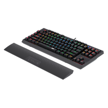 Redragon K596 VISHNU 2.4G Wireless/Wired RGB Mechanical Gaming Keyboard, 87 Keys TKL Compact Keyboard with 2400 mAh Battery, 10 Onboard Macro Keys &  Wrist Rest, 10H Play Time, Red Switches