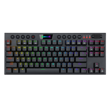 Redragon K622 Horus TKL RGB Mechanical Keyboard, Ultra-Thin Designed Wired Gaming Keyboard w/Low Profile Keycaps, Dedicated Media Control & Linear Red Switch, Pro Software Supported