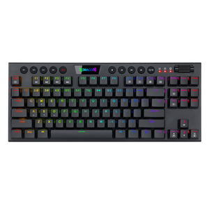Redragon K622 Horus TKL RGB Mechanical Keyboard, Ultra-Thin Designed Wired Gaming Keyboard w/Low Profile Keycaps, Dedicated Media Control & Linear Red Switch, Pro Software Supported