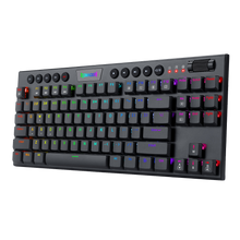 Redragon K622 Horus TKL RGB Mechanical Keyboard, Ultra-Thin Designed Wired Gaming Keyboard w/Low Profile Keycaps, Dedicated Media Control & Linear Red Switch, Pro Software Supported