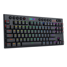 Redragon K622 Horus TKL RGB Mechanical Keyboard, Ultra-Thin Designed Wired Gaming Keyboard w/Low Profile Keycaps, Dedicated Media Control & Linear Red Switch, Pro Software Supported