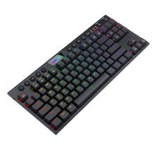 Redragon K622 Horus TKL RGB Mechanical Keyboard, Ultra-Thin Designed Wired Gaming Keyboard w/Low Profile Keycaps, Dedicated Media Control & Linear Red Switch, Pro Software Supported
